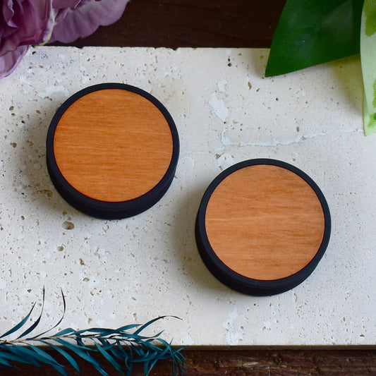 Ear Tunnels 10-100mm with Wood Inlay | Toscana