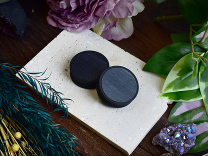 Ohrtunnel 10-100mm mit Holzfüllung | Ebenholz