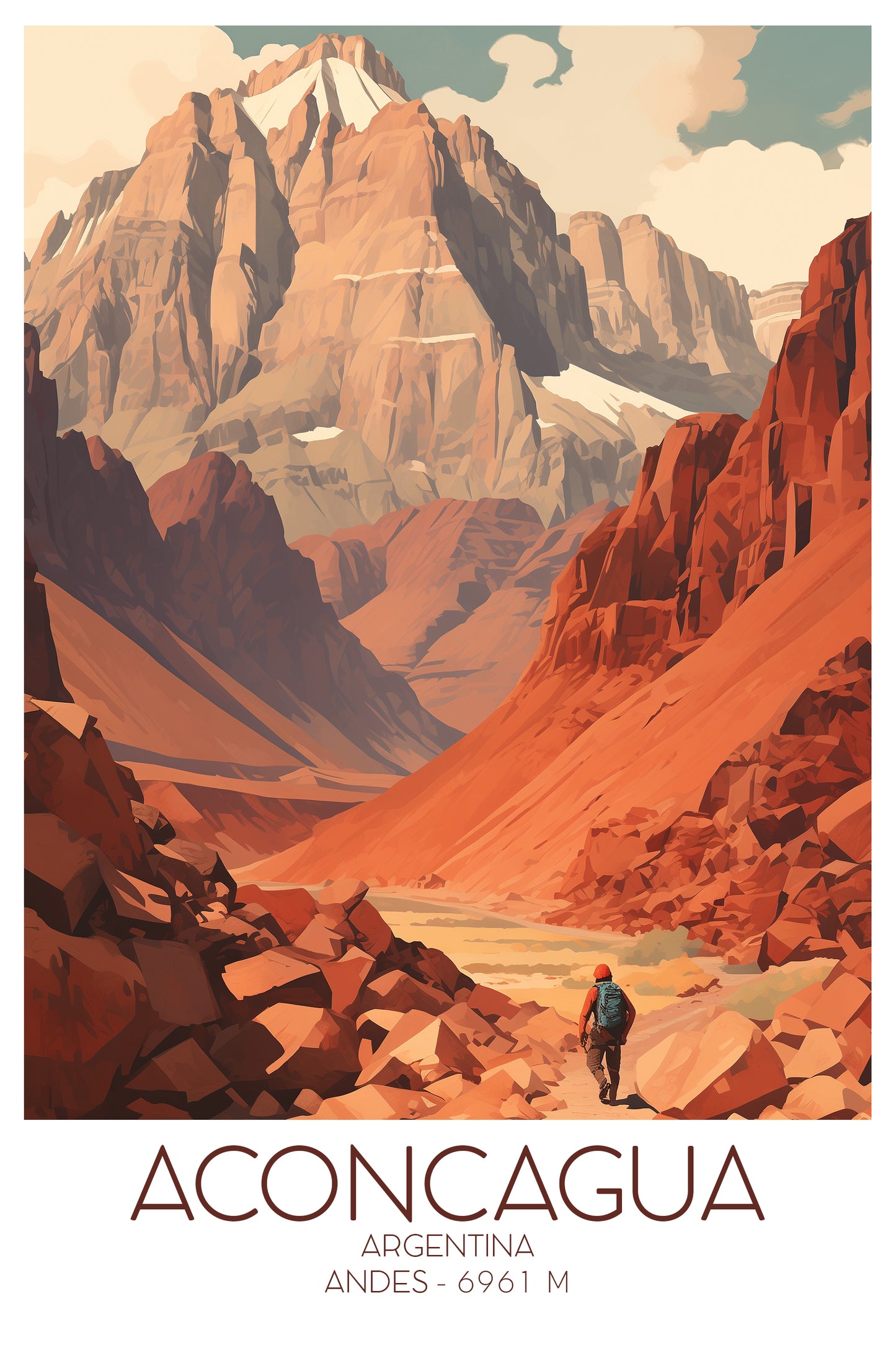 Póster de viaje - Argentina - Aconcagua