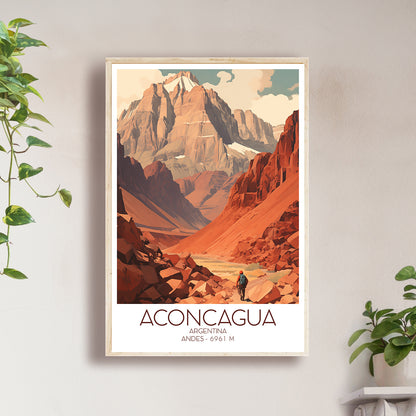 Póster de viaje - Argentina - Aconcagua