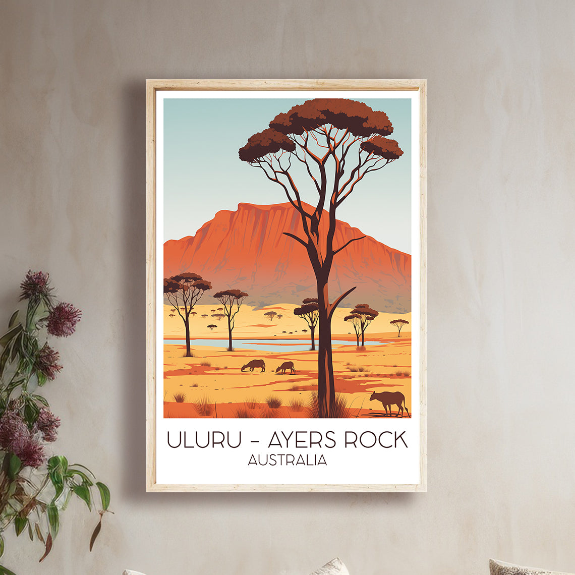 Travel Poster - Australia - Uluru - Ayers Rock