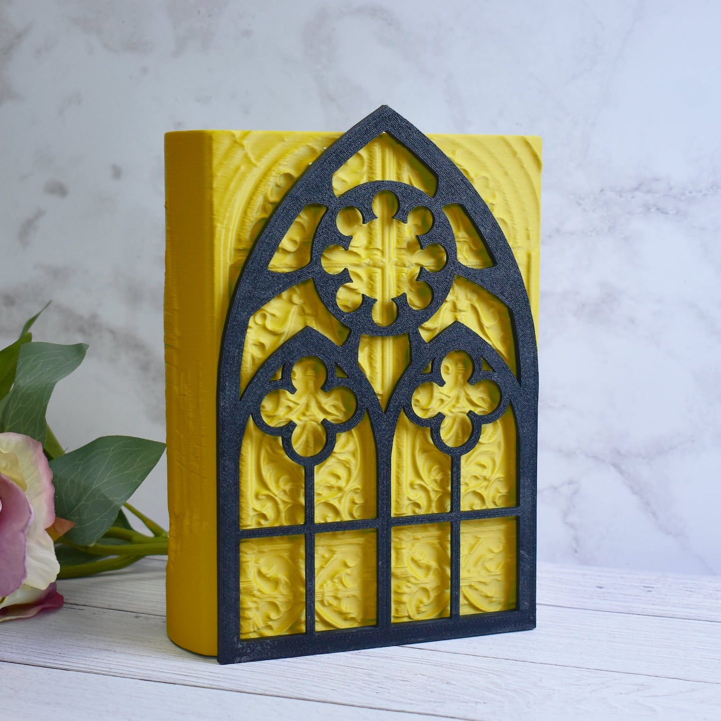 Gothic Cathedral Window Bookend – Gothic Bookshelf Decor