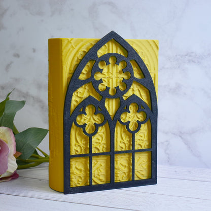 Gothic Cathedral Window Bookend – Gothic Bookshelf Decor