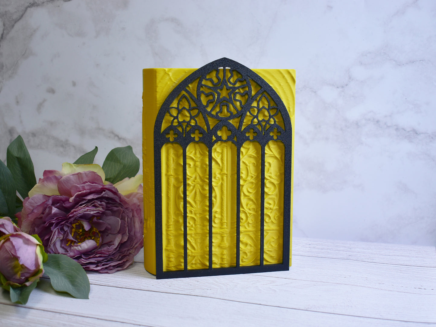Gothic Cathedral Window Bookend – Gothic Bookshelf Decor