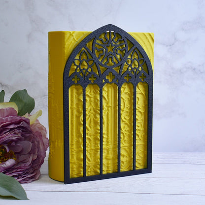 Gothic Cathedral Window Bookend – Gothic Bookshelf Decor