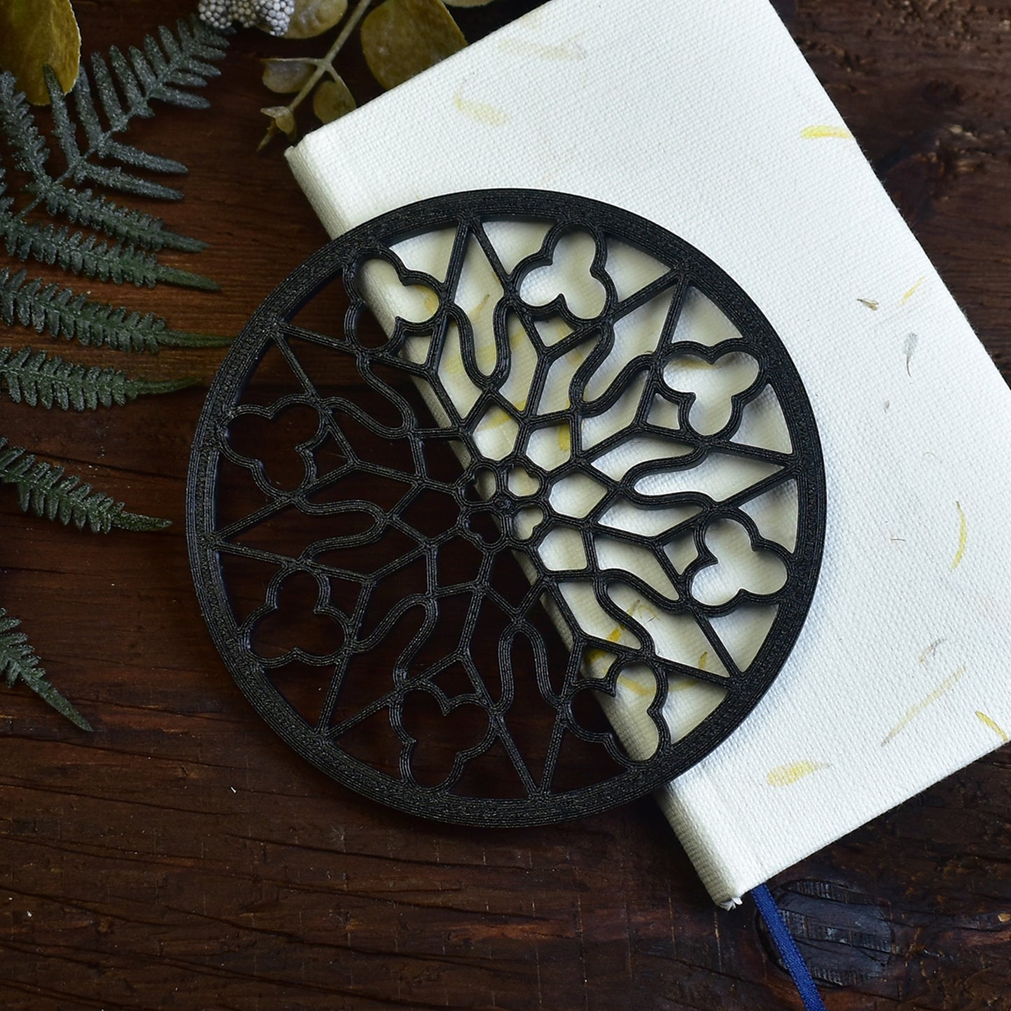 Coasters – Gothic cathedral window, rose window