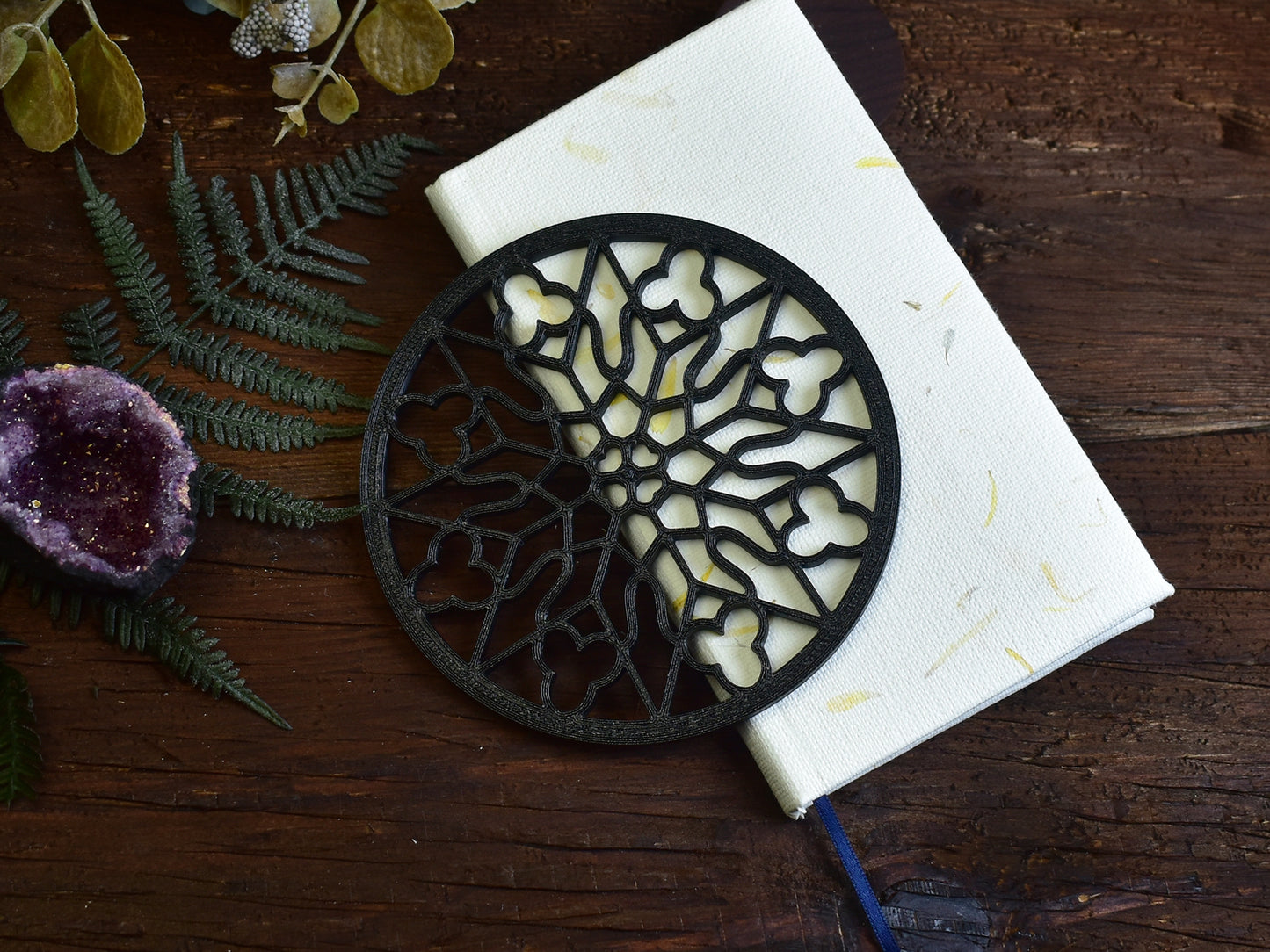 Coasters – Gothic cathedral window, rose window