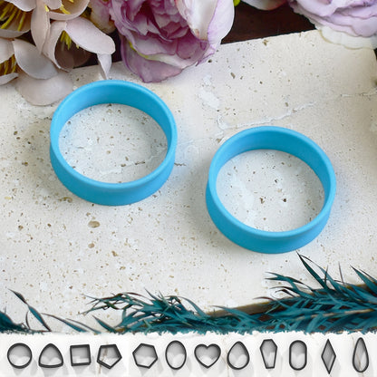 Ear tunnels 10-100mm | Light Blue | 12 Shapes