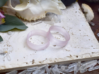 Ear tunnels 10-100mm | Translucent Pink | 12 Shapes