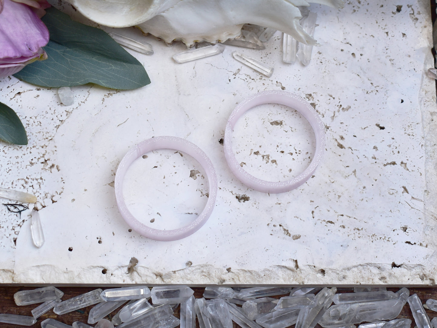 Ear tunnels 10-100mm | Translucent Pink | 12 Shapes