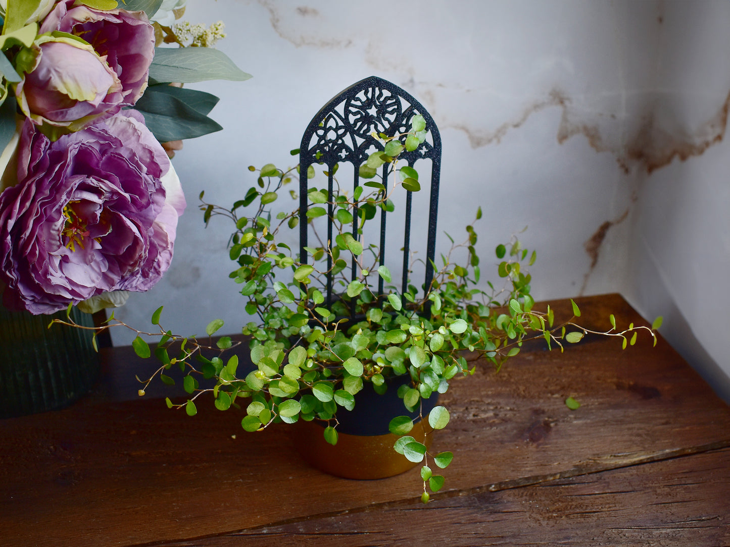 gothic decor plant trellis for vines, herbs, and potted flowers